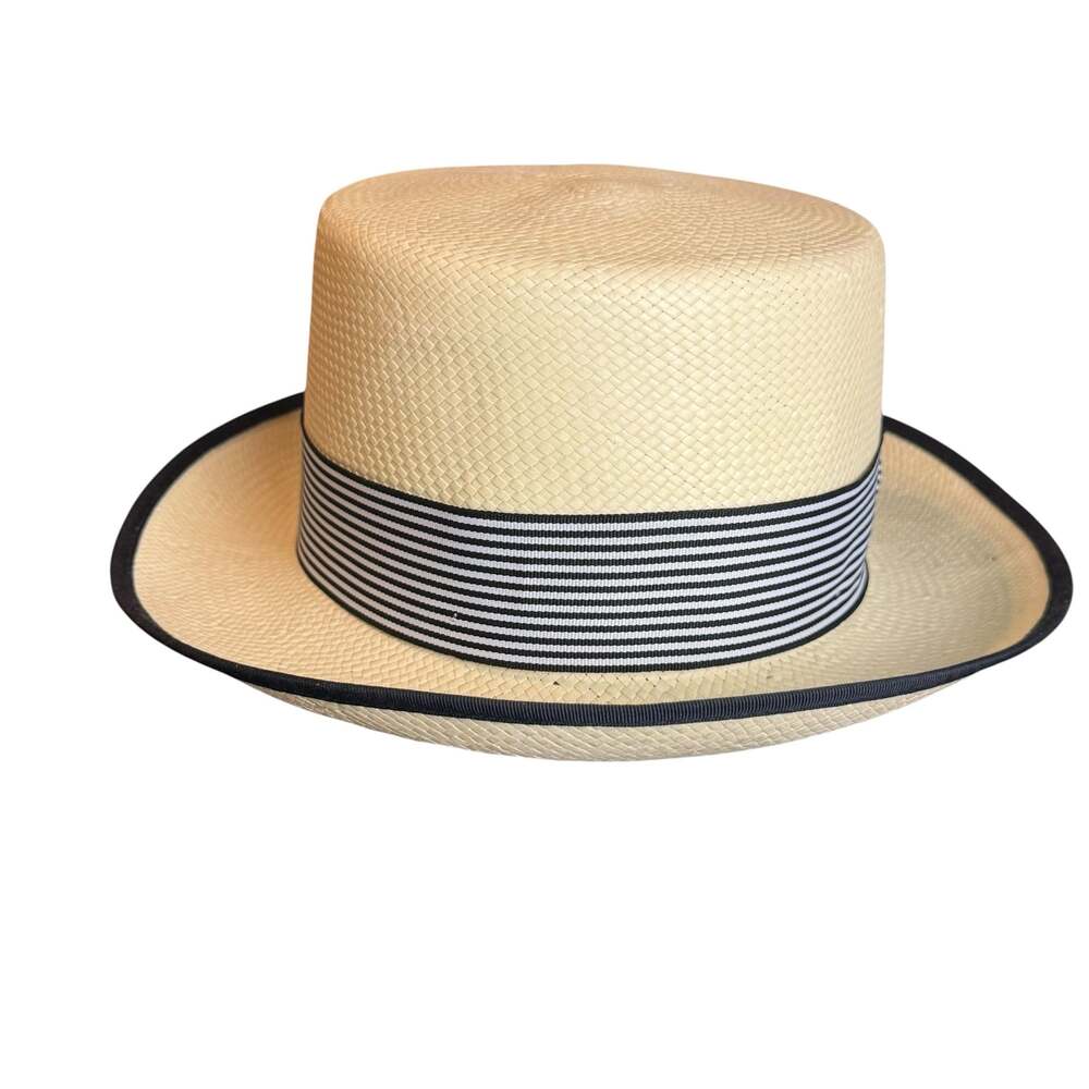 Kangol K5176HT Stripe Boater Straw Hat - Picture 2 of 8